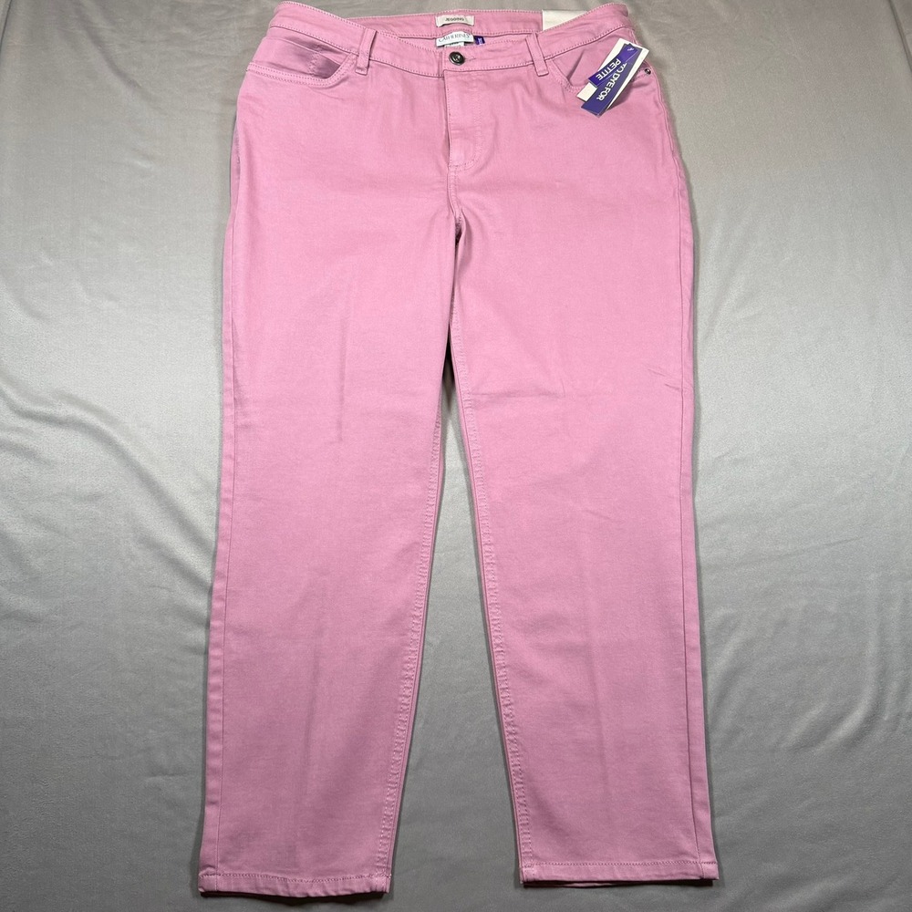 Catherines Jegging Womens 14/16WP Pink Petite Stretch Slim Fit Casual Pants - Picture 2 of 16